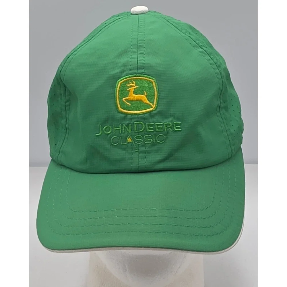 Imperial‎ John Deere Classic Strapback Hat Green Perforated PGA Golf Cap